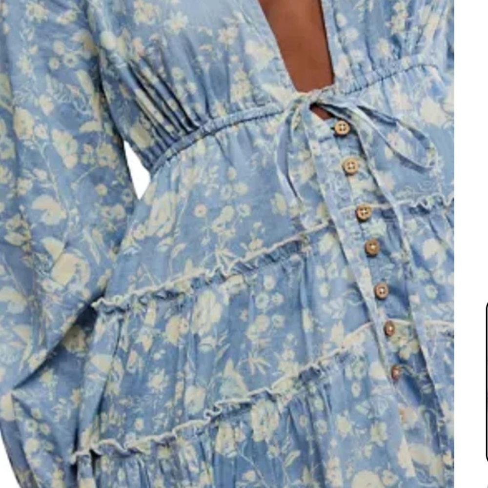 Free People Pappiet Midi Dress Size Medium - Picture 4 of 9